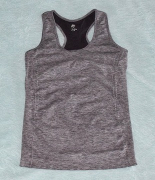 Szara koszulka top fitness H&M 34/36