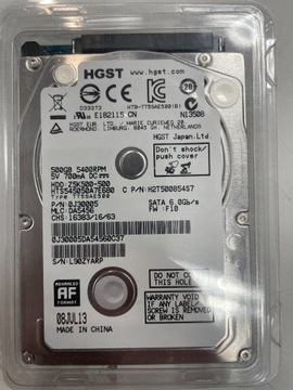 DYSK TWARDY HDD HITACHI 500GB 2,5 Z5K500