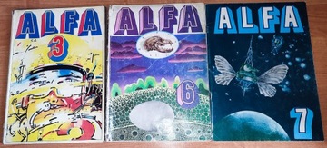 Magazyn komiksowy Alfa nr 3, 6 i 7. Unikaty