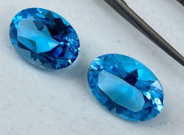 Naturalny Niebieski Topaz Sky Blue 4 x 3