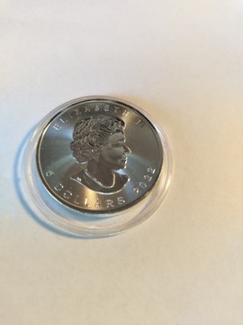 Moneta srebrna kanadyjski liść klonowy 1 0z 