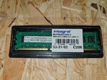 Integral 8Gb DDR3-1333 ECC Dimm Cl9 R2 Unbuf.1.35v