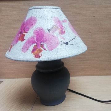 Lampka nocna rękodzieło decoupage