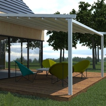 Pergola materiałowa przyścienna 400 x 300