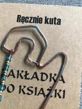 Zakładka do książki z miedzi ręcznie kuta HandMade