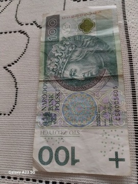 Banknot 100 zł Ciekawy numer