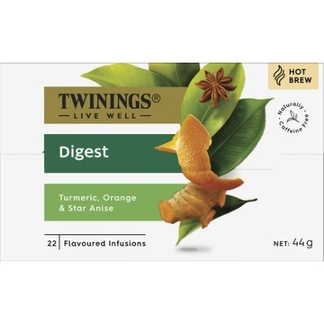 Twinings Digest Kurkuma, Pomarańcza, Anyż x22