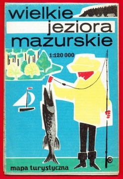 Wielkie jeziora mazurskie mapa turystyczna 1984/85