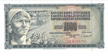 Jugosławia, 1000 Dinara, 1981 r