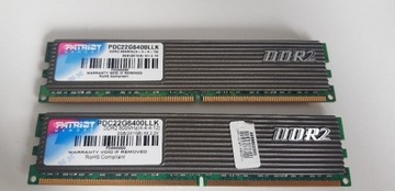 Pamięć DDR2 800MHz dwukanałowa, 2GB PATRIOT