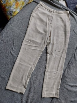 Spodnie garniturowe kremowe 36 S h&m 