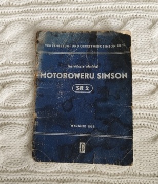 Motorower Simson SR2 instrukcja obsługi 1958 PRL 