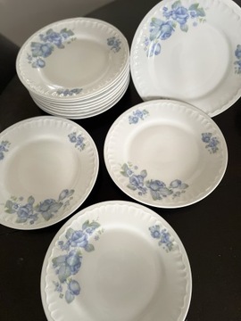 Chateau Valmont francuska porcelana talerze 12 