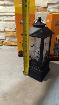 Lampion Świecący Straszny Halloween Latarnia Led