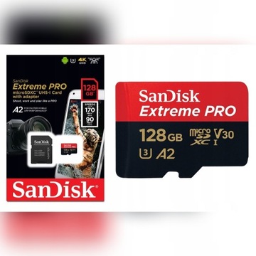 Karta MicroSD SanDisk Extreme Pro 128GB, 170MB/s