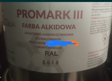 Farba Alkidowa Niebieska 10 L