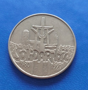 Moneta 10 000zł 1990 r. Solidarność 1980-1990.