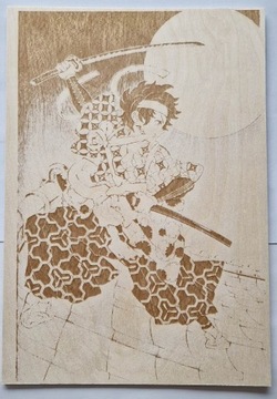 Drewniany obraz Kimetsu no Yaiba tanjirou