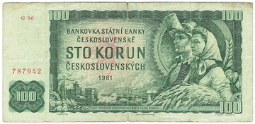 CZECHOSŁOWACJA 100 Koron 1961