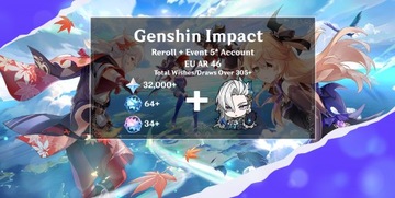 Genshin Impact Konto EU AR46 Neuvillette +305+Wish