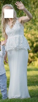 Biała sukienka, firma Missguided, rozmiar S