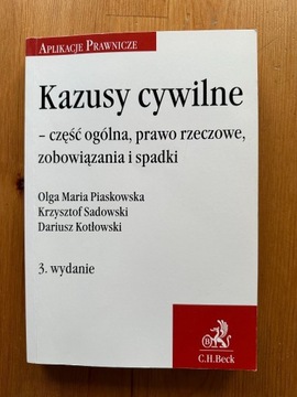 KAZUSY CYWILNE CZĘŚĆ OGÓLNA, PRAWO RZECZOWE, ...