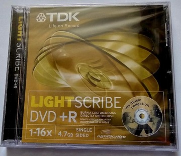 TDK Light Scribe DVD + R czysta NOWA płyta