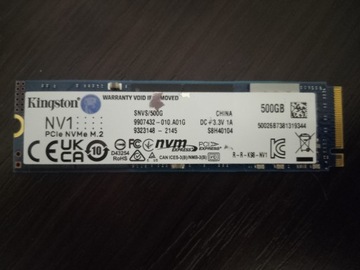 Dysk SSD Kingston NV1 500GB M.2 2280 PCI-E x4 Gen3 NVMe (SNVS/500G)