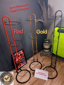 Stojak na 4 piłki PREMIUM / 3 kolory do wyboru - Red - Gold - Black / Piłka