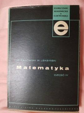 Matematyka IV Żakowski Leksiński Elektronika