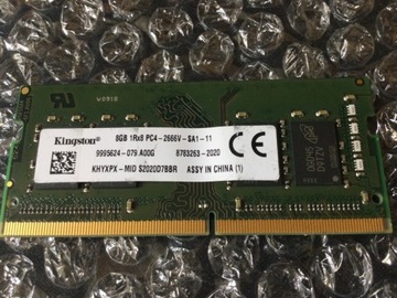 Pamięć 8gb ddr4 pc4-2666 sodimm kingston 2666mhz 