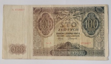 100 ZŁ, SR. A  1941R