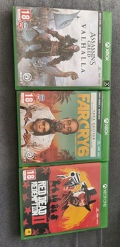 3 gry Xbox series x Red Dead 2 Farcry6 Valhalla