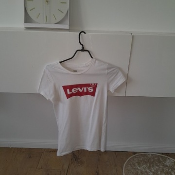 Biała bluzka t-shirt Levis XS oryginal