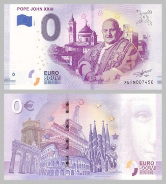 Komplet banknotów 0 Euro Jan 23 i Paweł 6