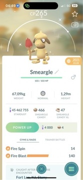 Pokemon GO - Shiny Smeargle (wymiana)