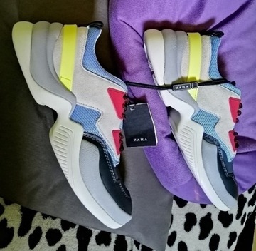 ZARA buty sneakersy półbuty sportowe Na platformie