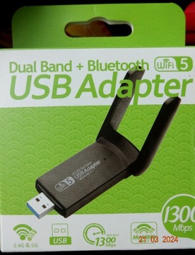 karta modem 3,0-USB  2,4G 5G 1300Mbps WIFI BT 