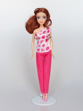 Lalka typu Barbie szatynka ubranko buciki różowe