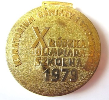 Medal X Łódzka Olimpiada Szkolna 1979 Łódź SzS