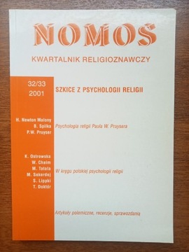 Nomos 32 33 2001 Szkice z psychologii religii