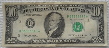 USA $10 dollars 1995 Hamilton B2 New York