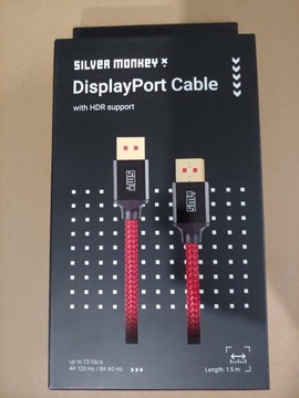 Silver Monkey X DisplayPort 2.0 Cable with HDR