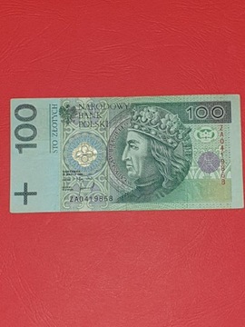 Banknot 100zł 1994r seria ZA rzadki