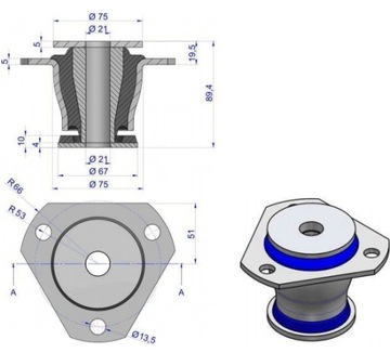 CONE 40 D106x89,4/19,5 d21 45 Sh nr AM 137081