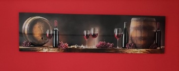 Obraz na szkle WINE GLASSES 115 cm x 30 cm