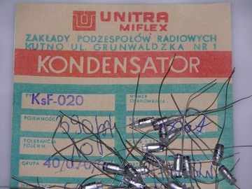 KONDENSATOR FOLIOWY KSF- 020 - 390p 63V 100szt