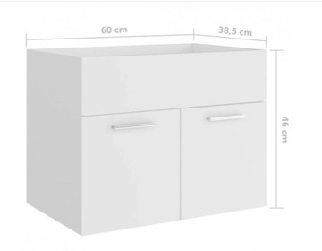 Nowa szafka łazienkowa wisząca pod umywalkę 60cm