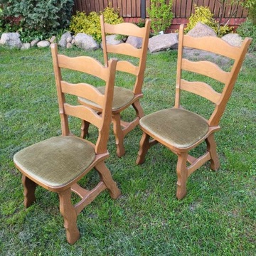 Sprzedam komplet 6-ciu krzeseł dębowych