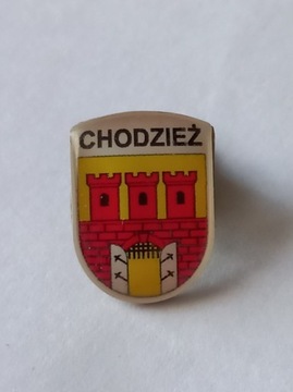 Herb miasta Chodzież przypinka pin odznaka wpinka